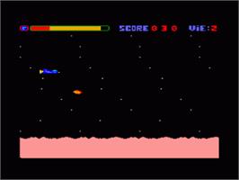 In game image of War Space on the Amstrad CPC.
