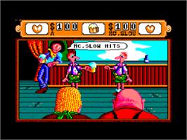 In game image of Western Games on the Amstrad CPC.