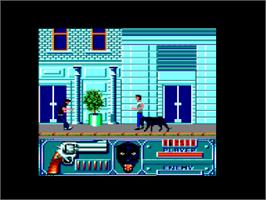In game image of Wild Streets on the Amstrad CPC.