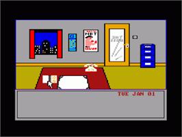 In game image of World Championship Boxing Manager on the Amstrad CPC.