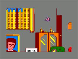 In game image of Yes Prime Minister on the Amstrad CPC.