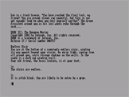 In game image of Zork 3 - The Dungeon Master on the Amstrad CPC.