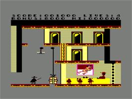 In game image of Zorro on the Amstrad CPC.
