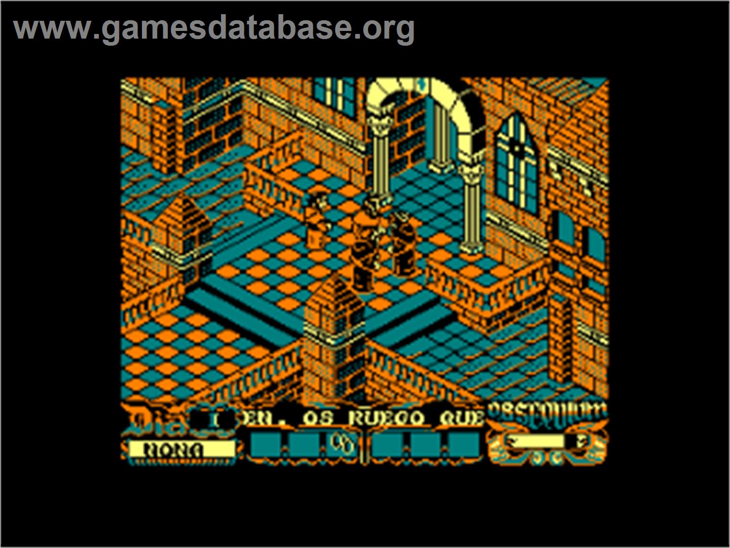 Abadía del Crimen - Amstrad CPC - Artwork - In Game