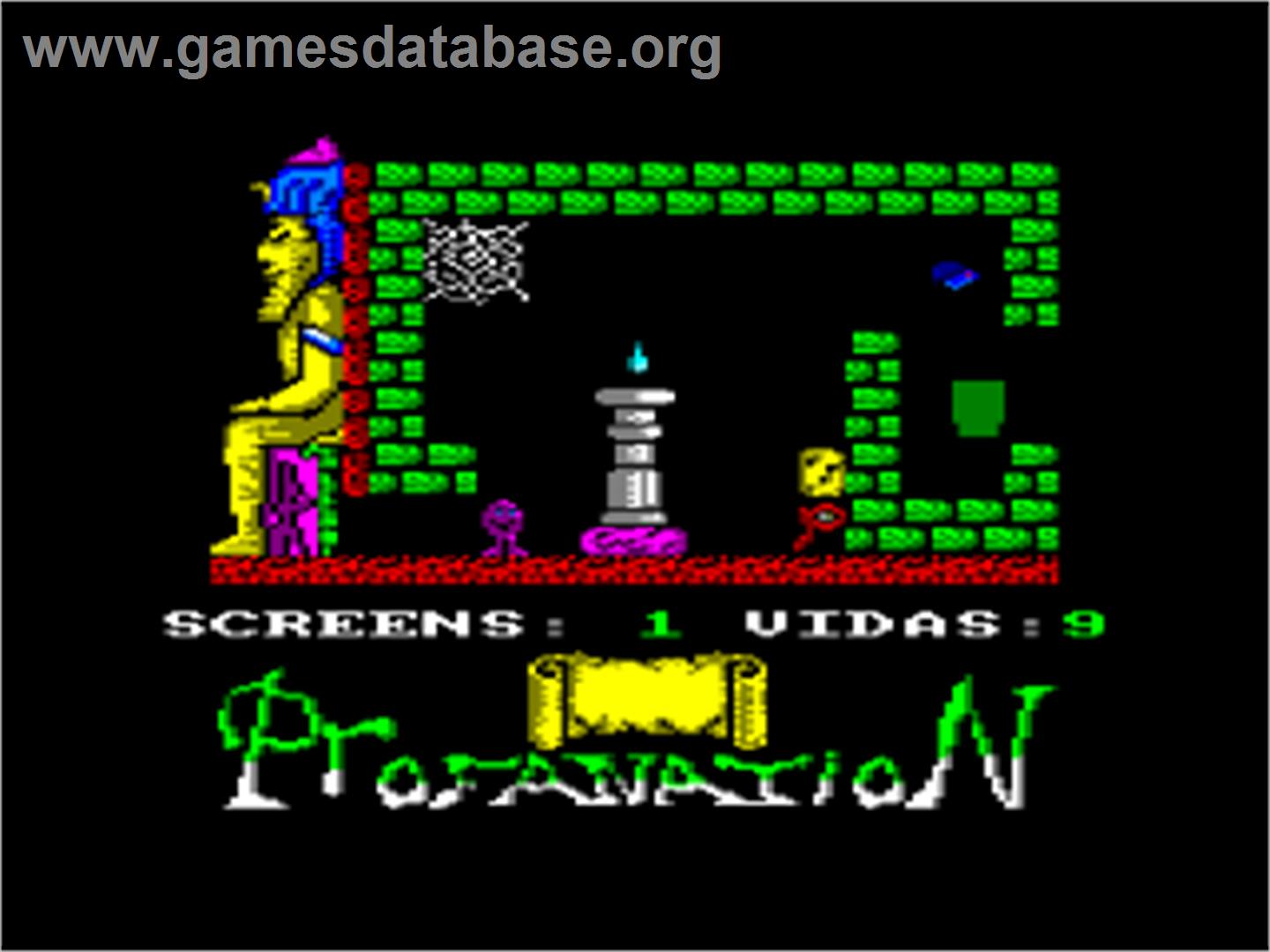 Abu Simbel Profanation - Amstrad CPC - Artwork - In Game