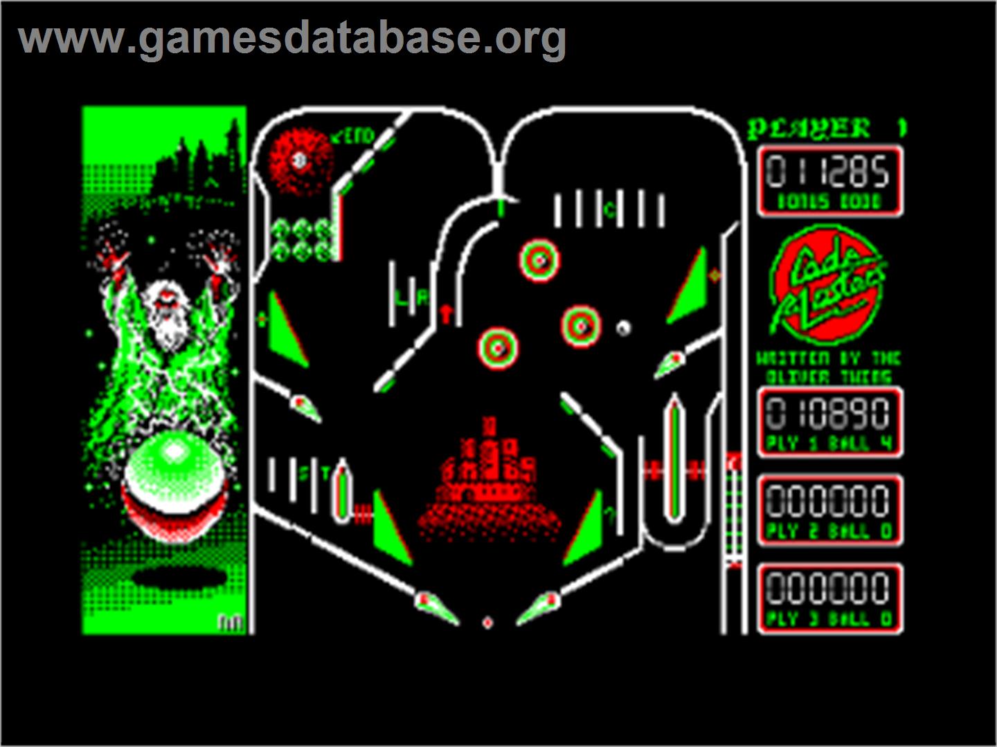 Advanced Pinball Simulator - Amstrad CPC - Artwork - In Game