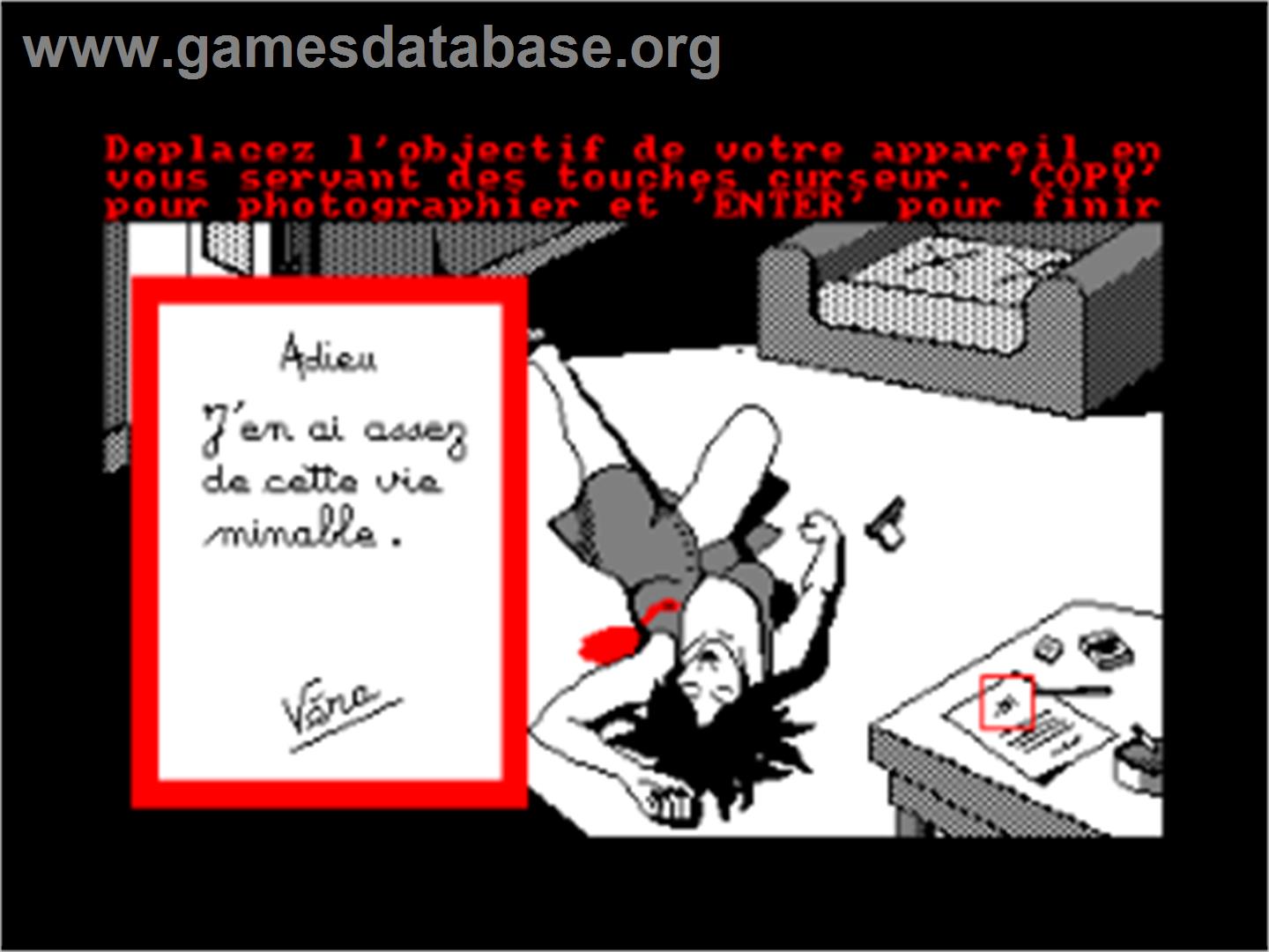 Affaire Vera Cruz, L' - Amstrad CPC - Artwork - In Game