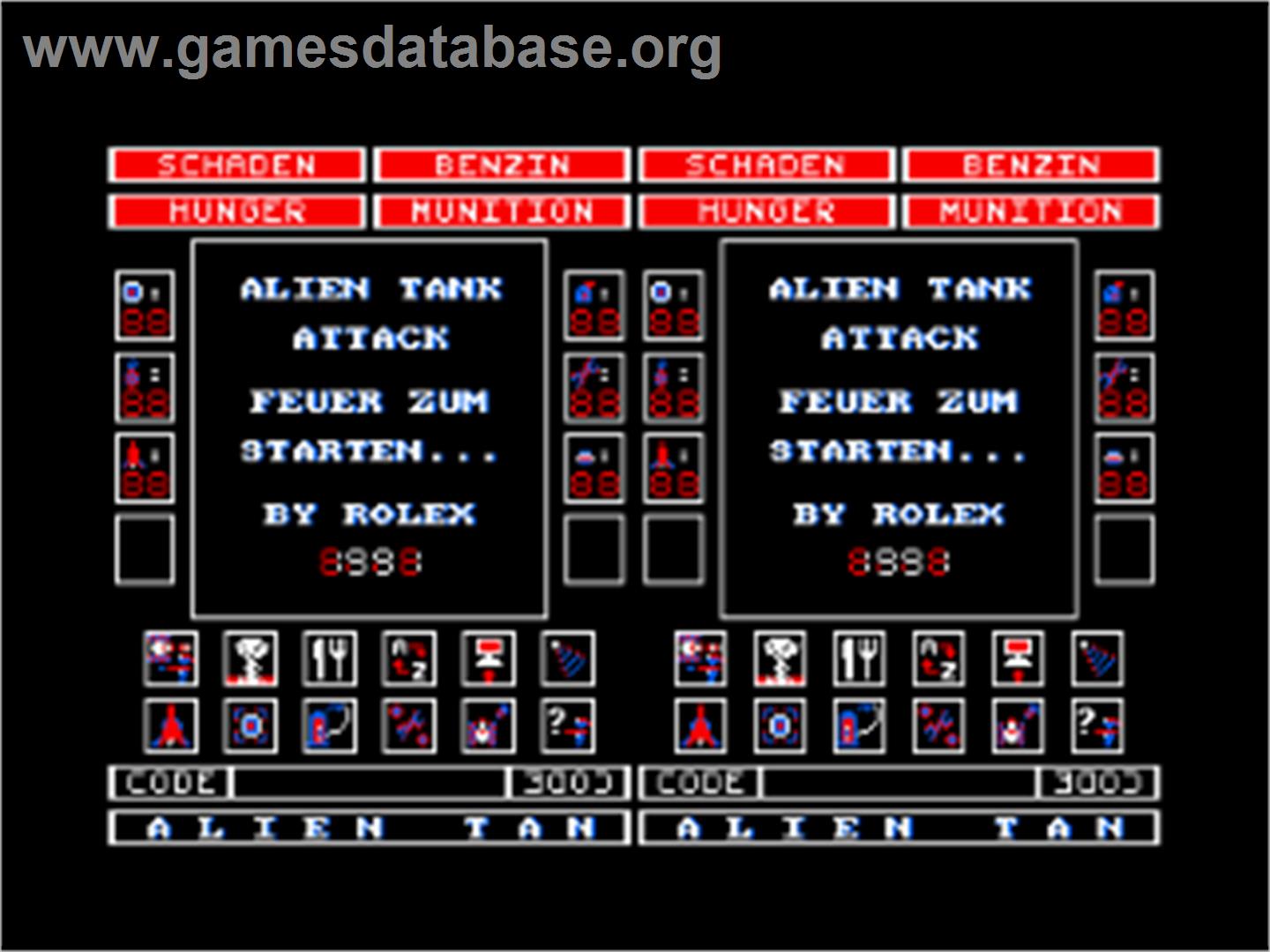 Alien Tank Attack - Amstrad CPC - Artwork - In Game