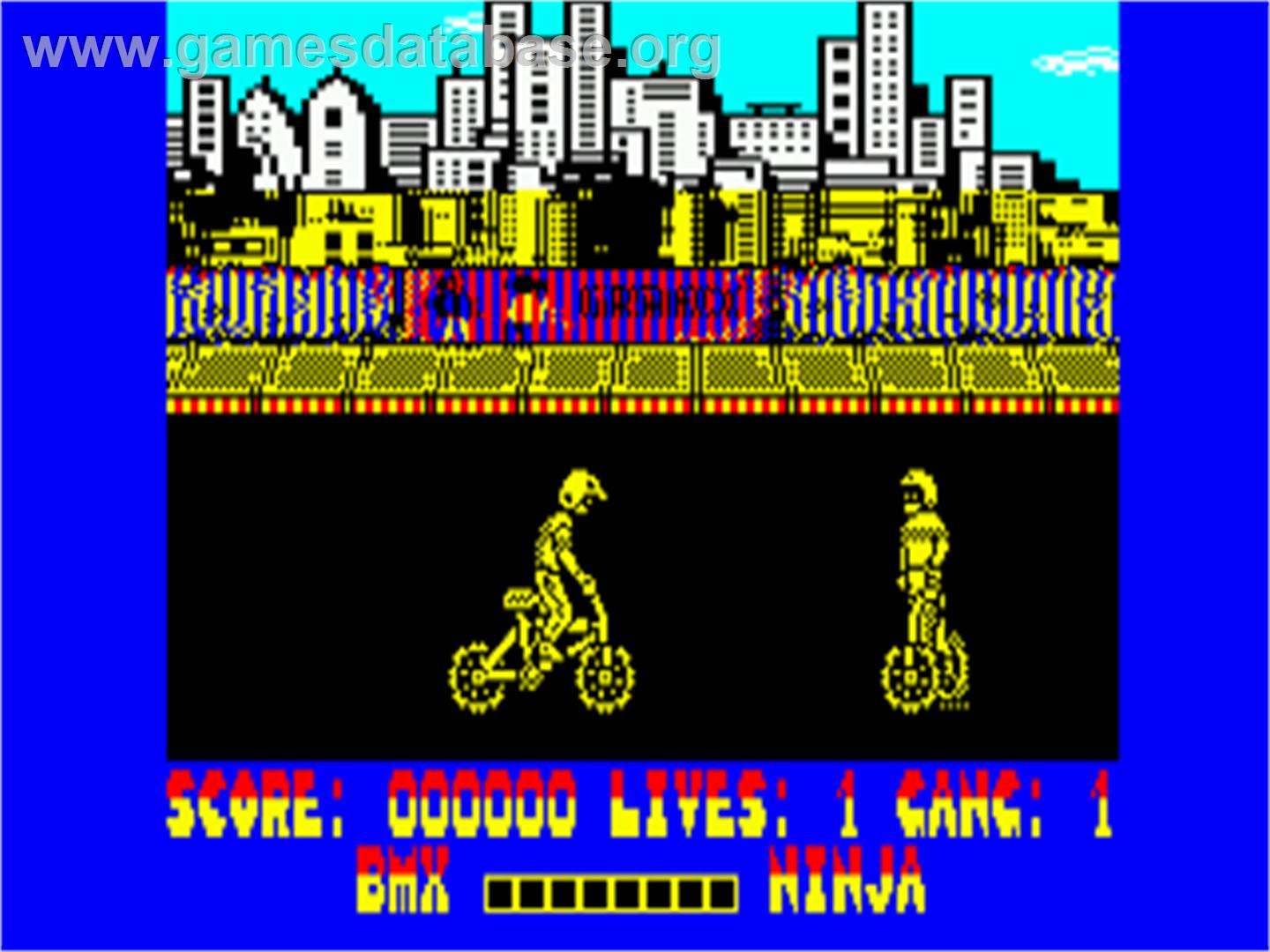 BMX Ninja - Amstrad CPC - Artwork - In Game