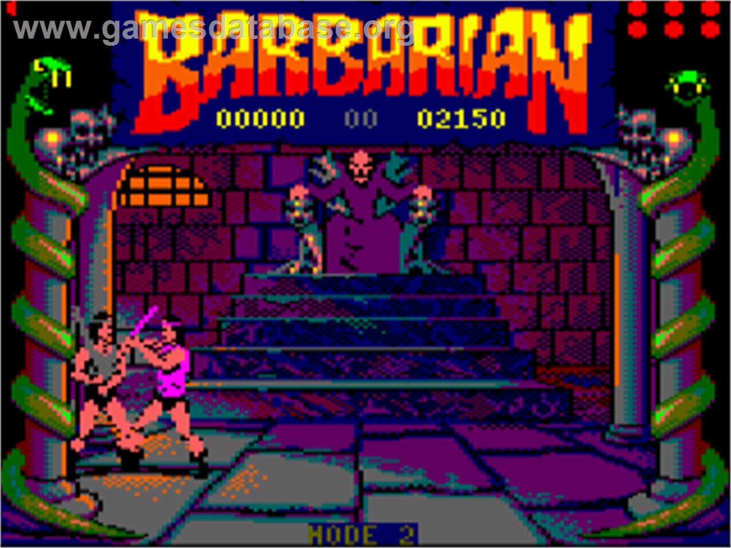 Barbarian - Amstrad CPC - Artwork - In Game