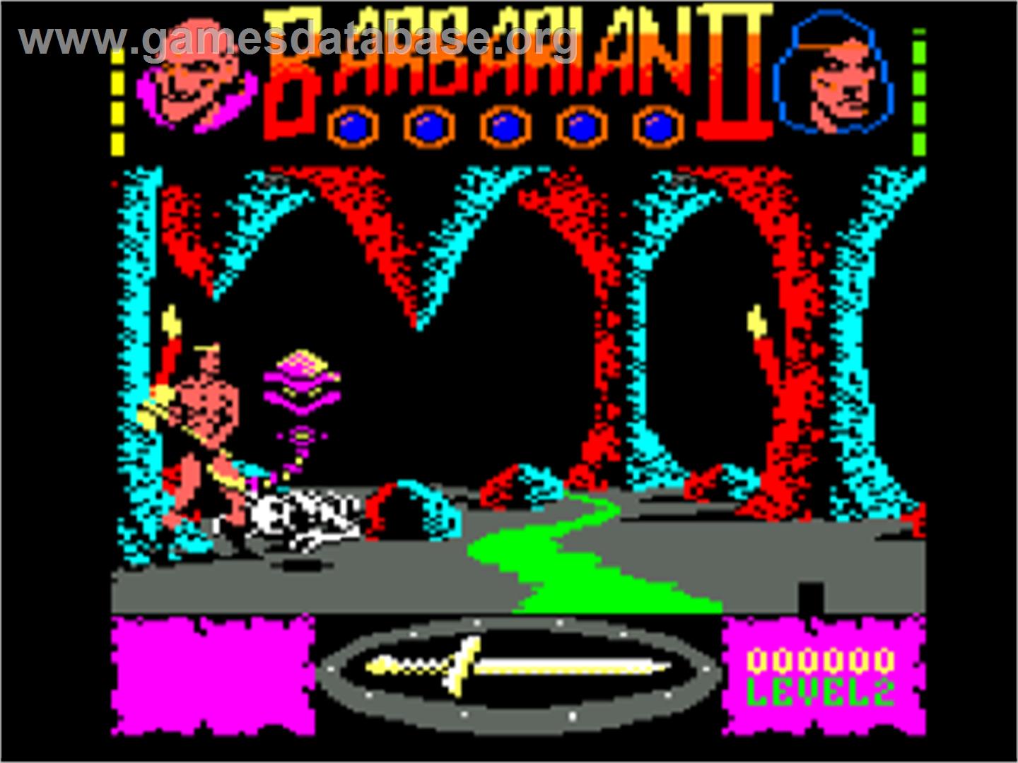 Barbarian 2 - The Dungeon Of Drax - Amstrad CPC - Artwork - In Game
