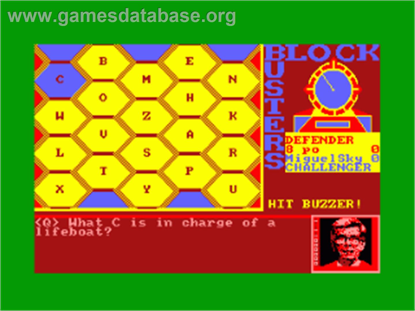 Blockbusters (Domark) - Amstrad CPC - Artwork - In Game