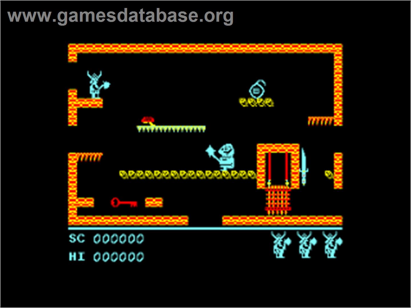 Brian Bloodaxe - Amstrad CPC - Artwork - In Game