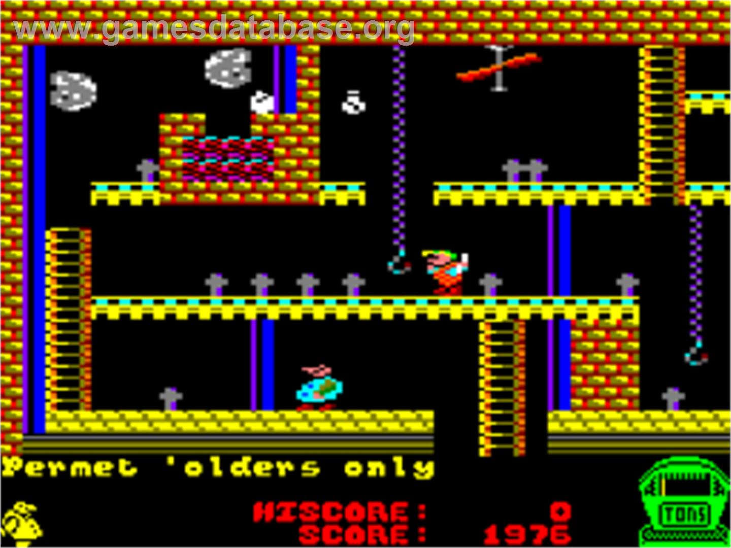 Chubby Gristle - Amstrad CPC - Artwork - In Game