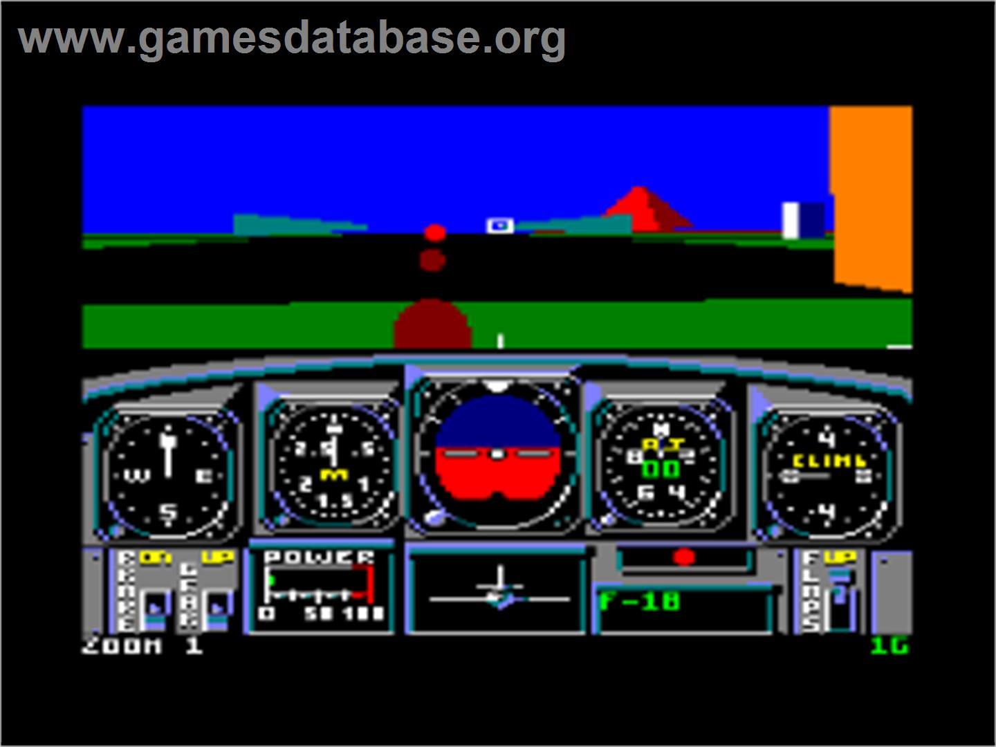 Chuck Yeager's Advanced Flight Trainer - Amstrad CPC - Artwork - In Game