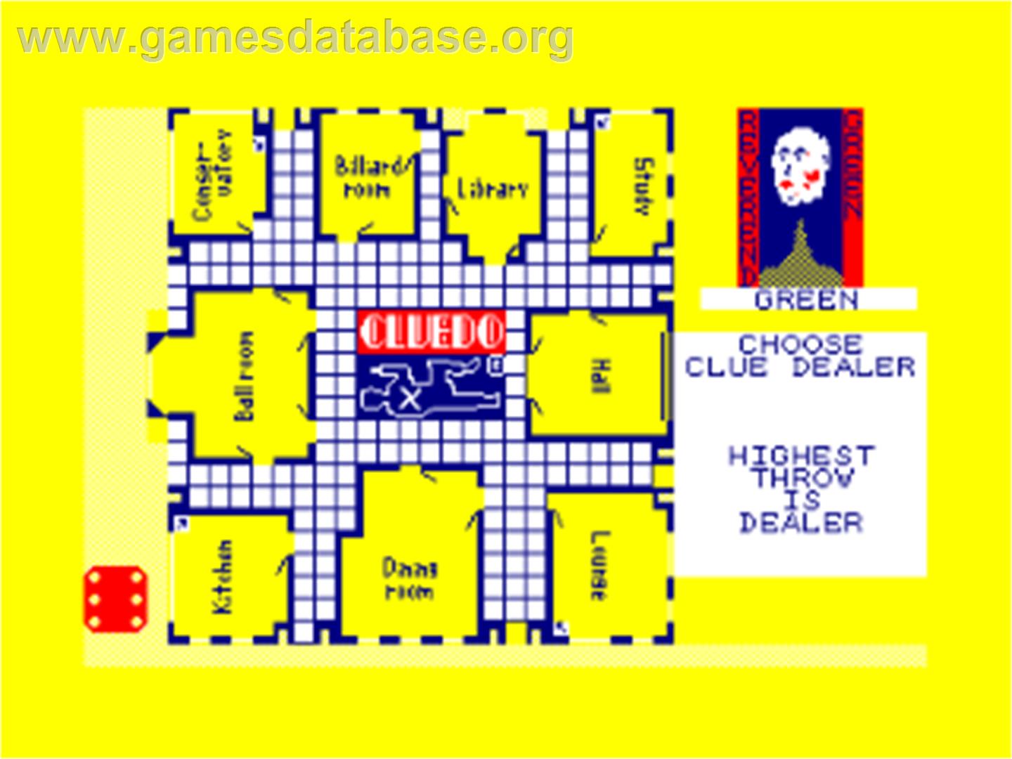 Cluedo - Amstrad CPC - Artwork - In Game