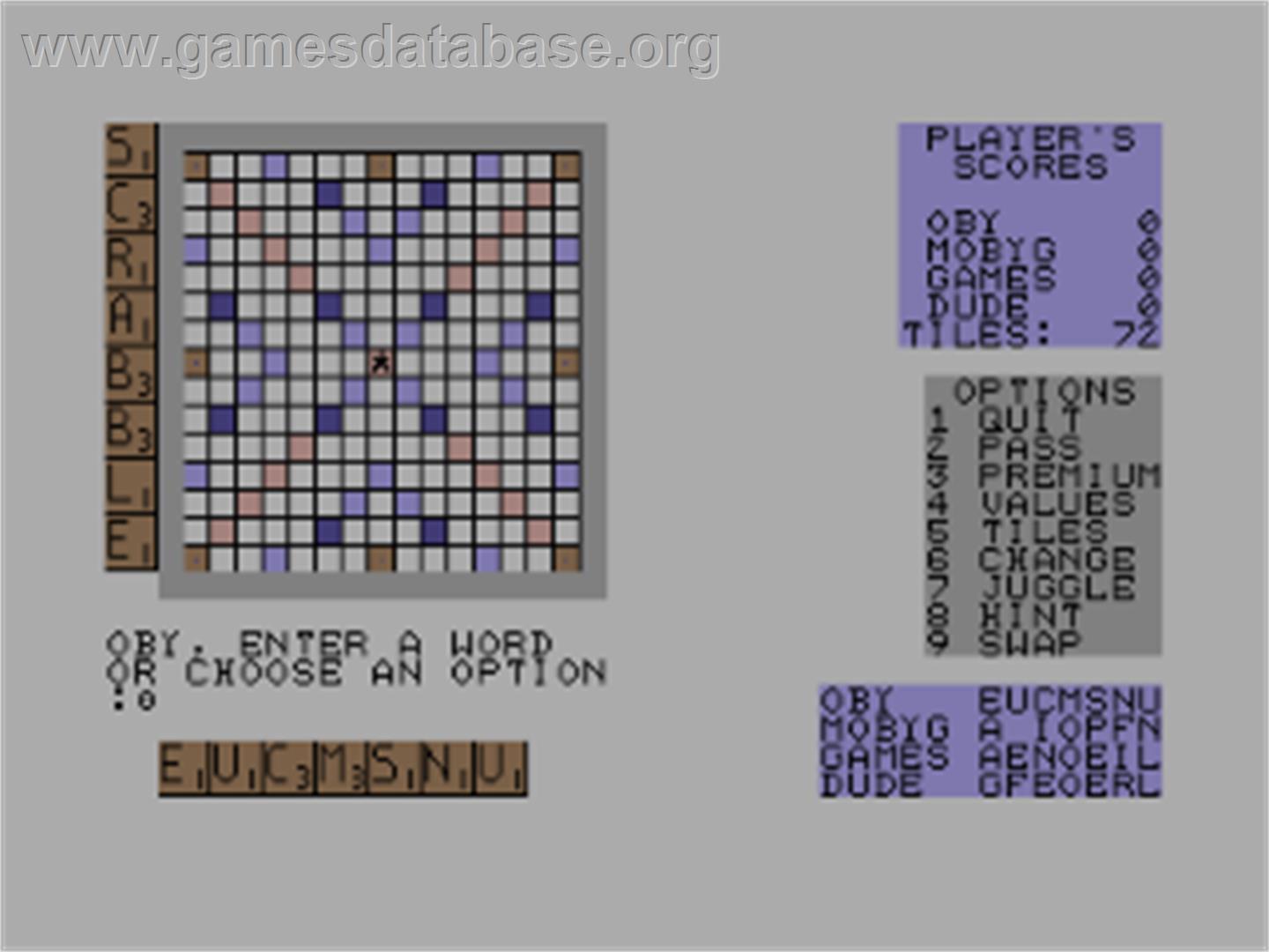 Computer Scrabble - Amstrad CPC - Artwork - In Game