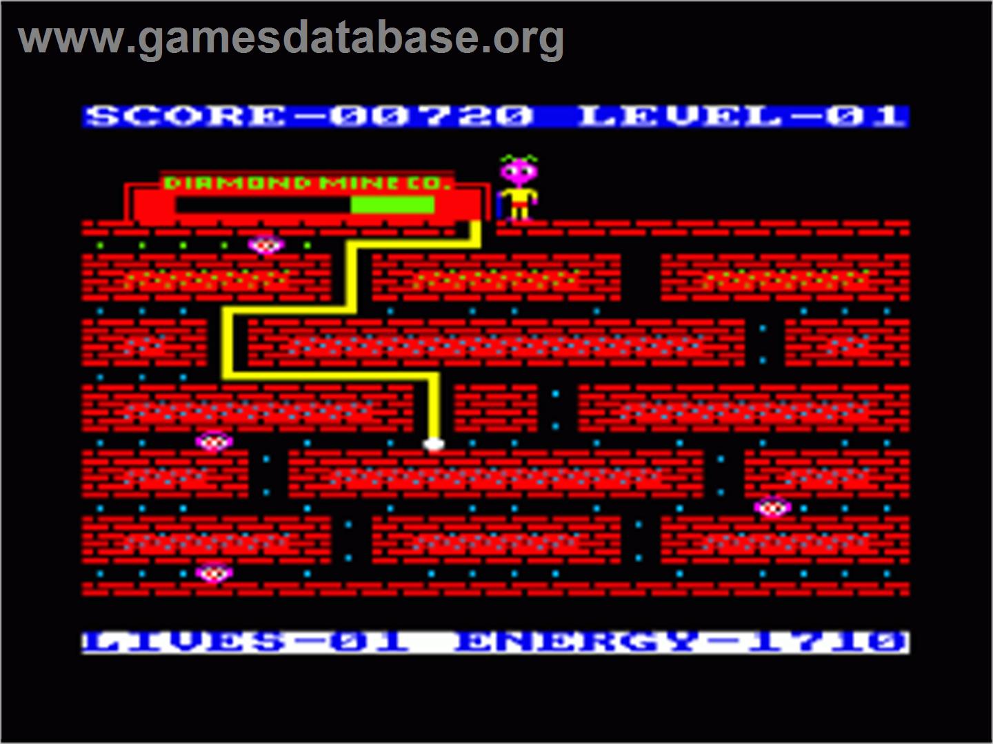Diamond Mine - Amstrad CPC - Artwork - In Game