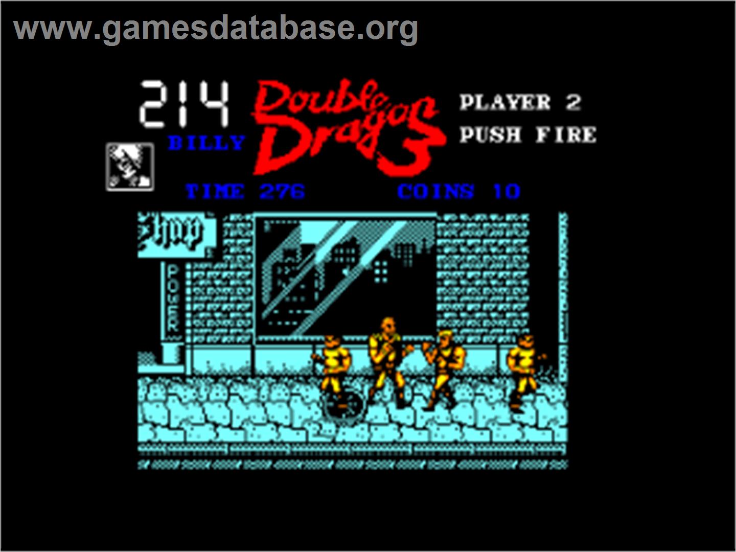 Double Dragon (animagic) - Amstrad CPC - Artwork - In Game