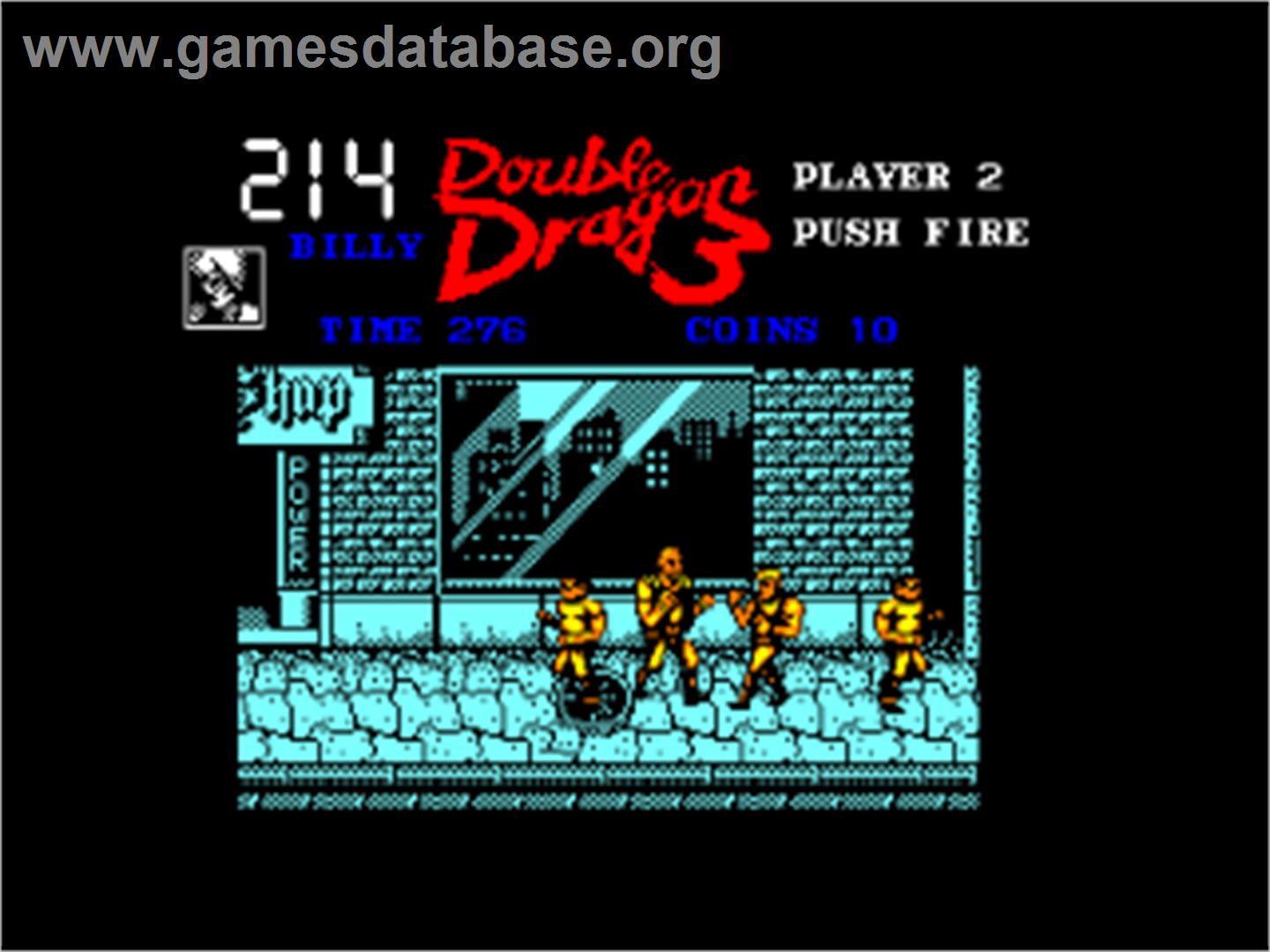 Double Dragon 3 - The Rosetta Stone - Amstrad CPC - Artwork - In Game