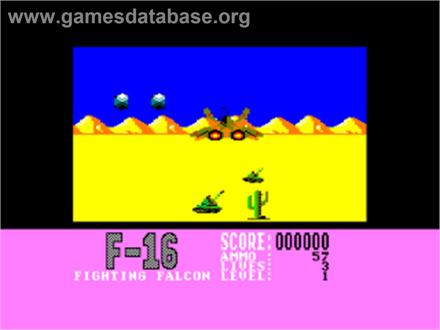 F-16 Fighting Falcon - Amstrad CPC - Artwork - In Game