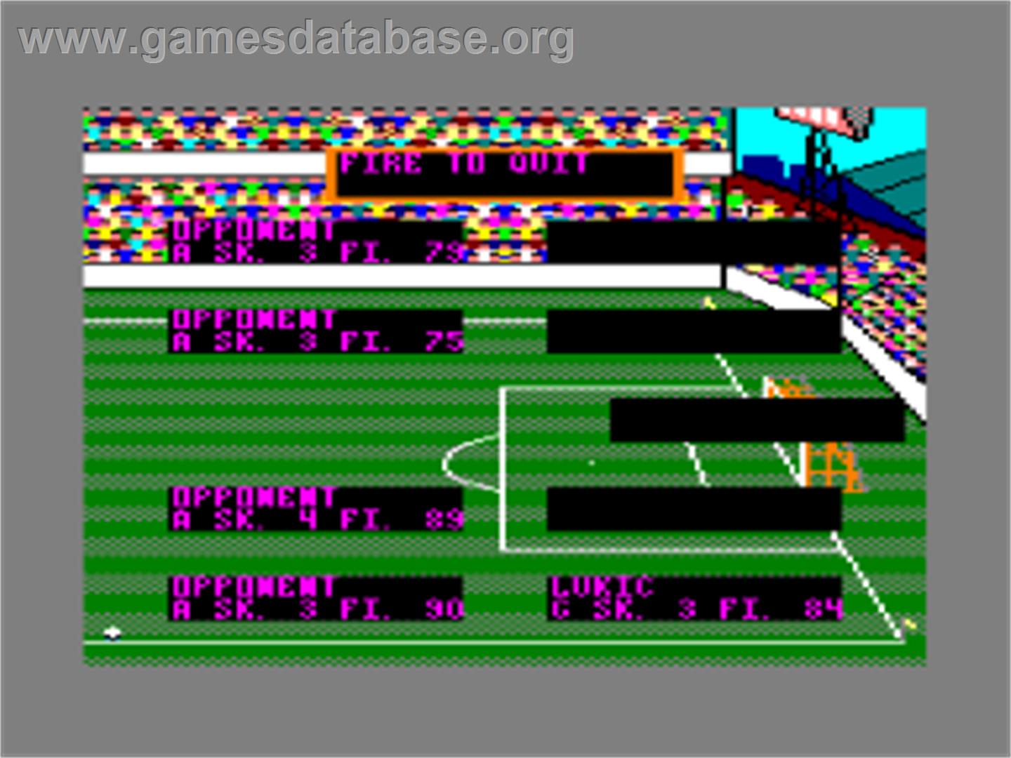 Football Manager 2 - Amstrad CPC - Artwork - In Game