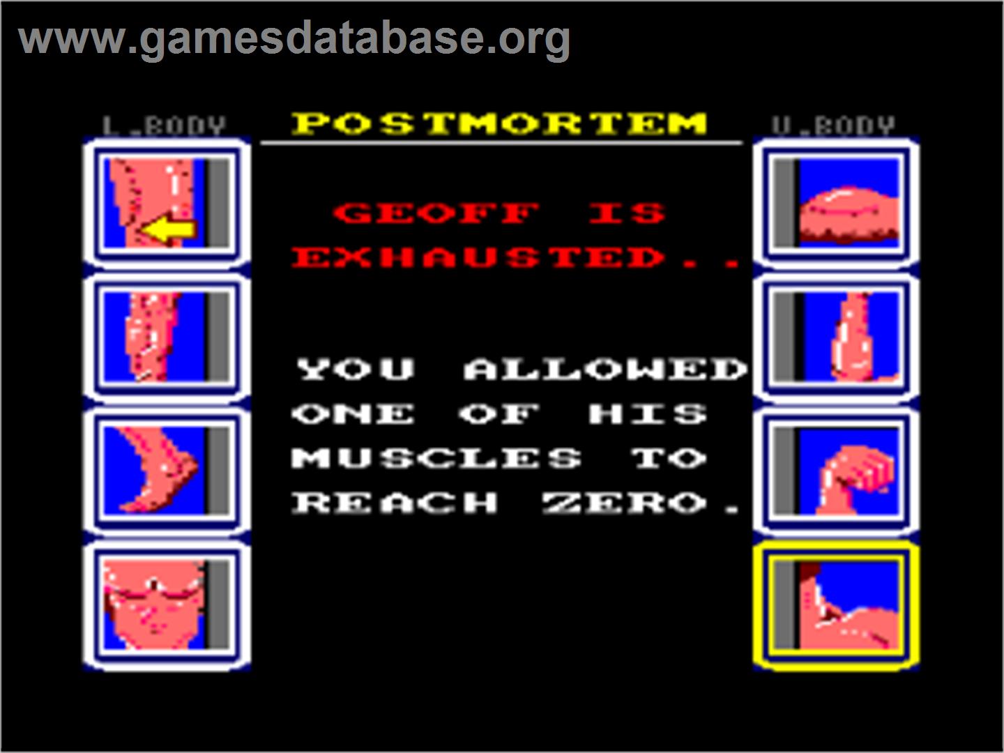 Geoff Capes Strongman - Amstrad CPC - Artwork - In Game