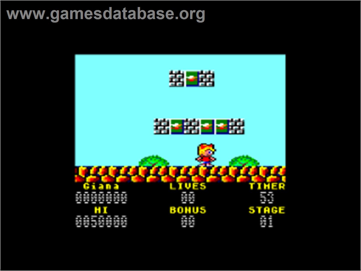 Great Giana Sisters, The - Amstrad CPC - Artwork - In Game