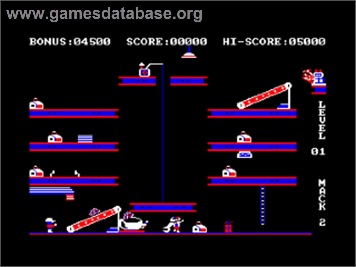Hard Hat Mack - Amstrad CPC - Artwork - In Game