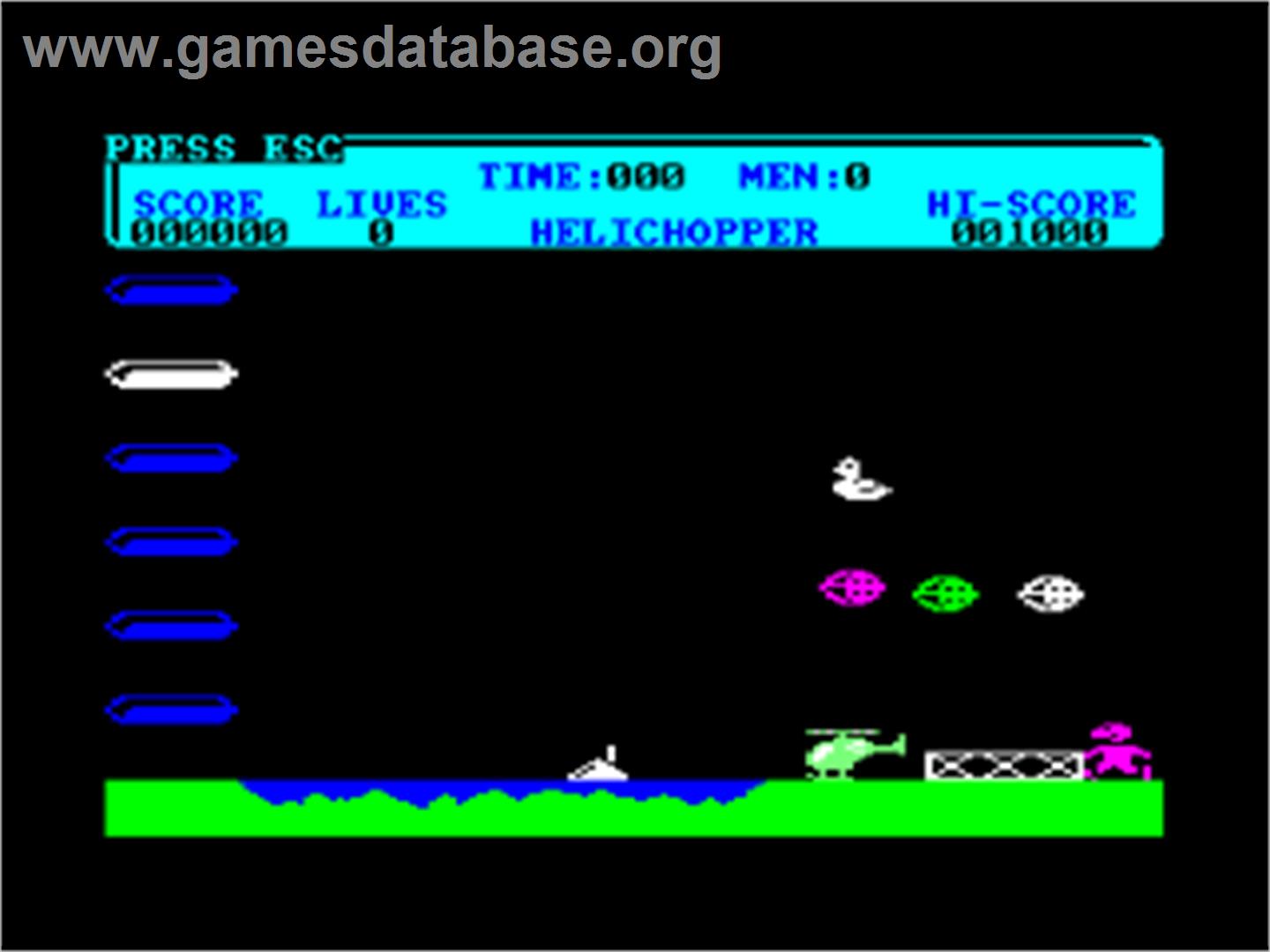Helichopper - Amstrad CPC - Artwork - In Game