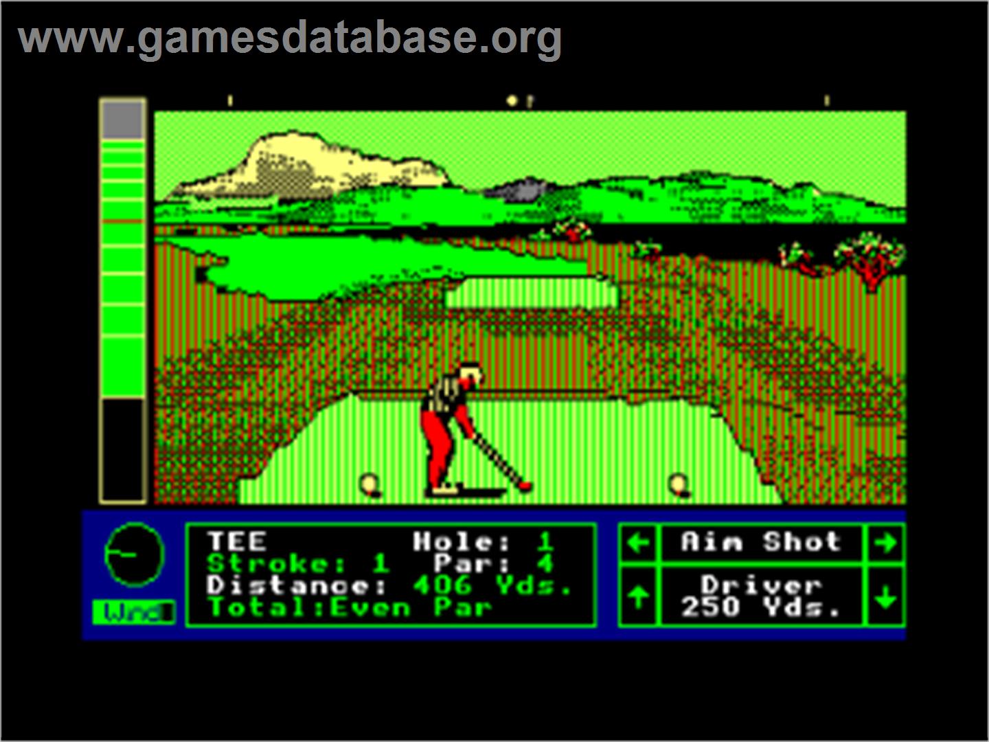 Jack Nicklaus' Greatest 18 Holes of Major Championship Golf - Amstrad CPC - Artwork - In Game