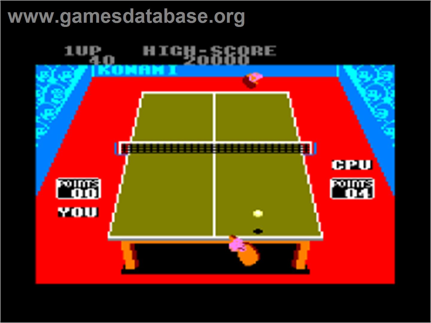 Konami's Ping Pong - Amstrad CPC - Artwork - In Game