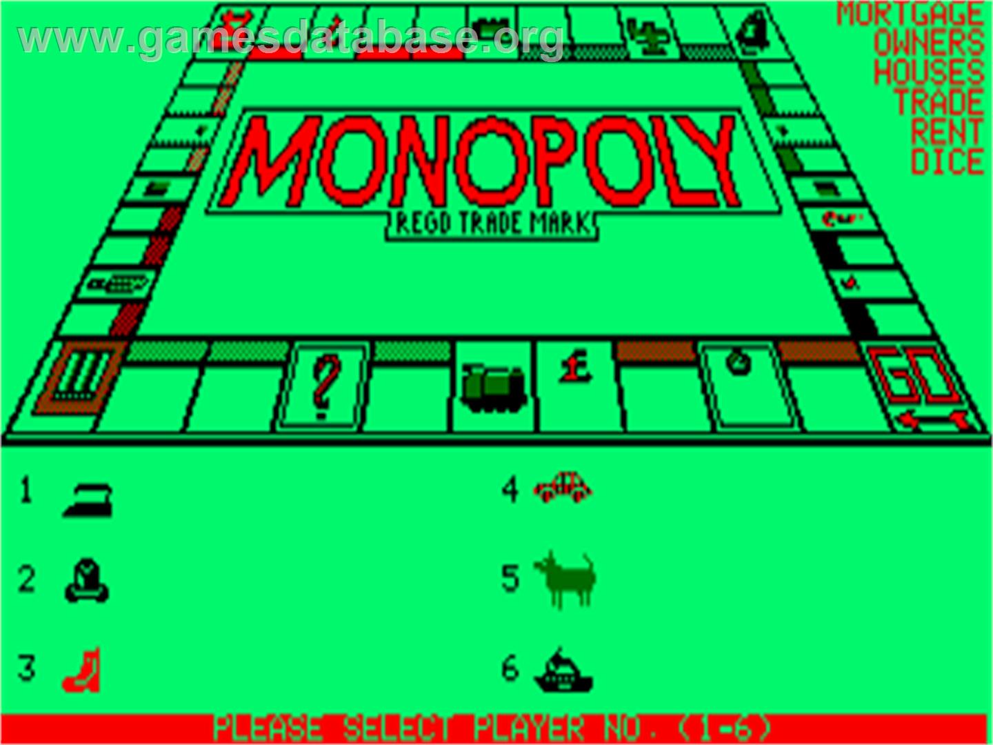Leisure Genius presents Monopoly - Amstrad CPC - Artwork - In Game