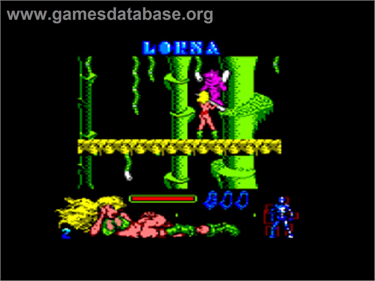 Lorna - Amstrad CPC - Artwork - In Game