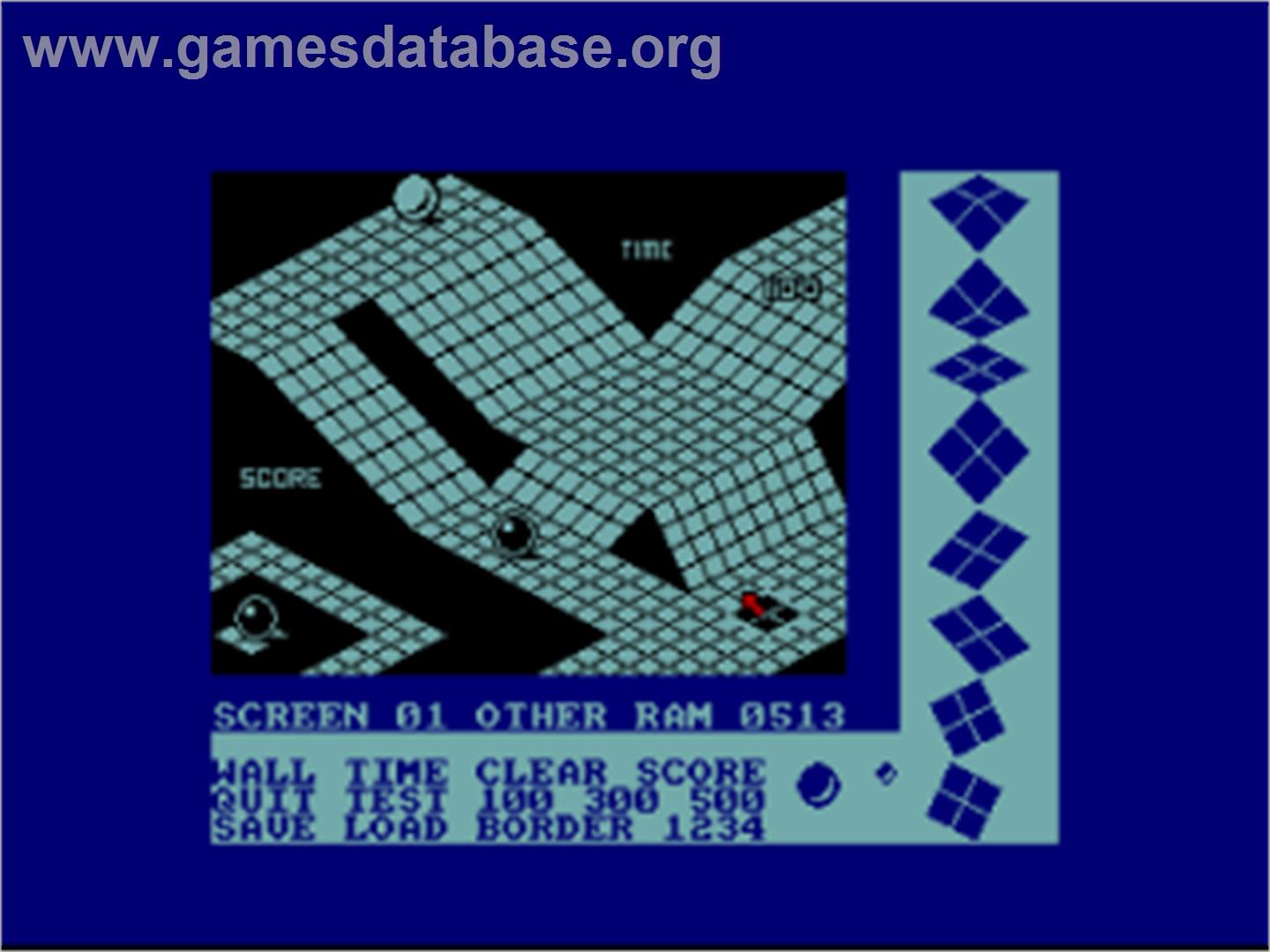 Marble Madness Construction Set - Amstrad CPC - Artwork - In Game