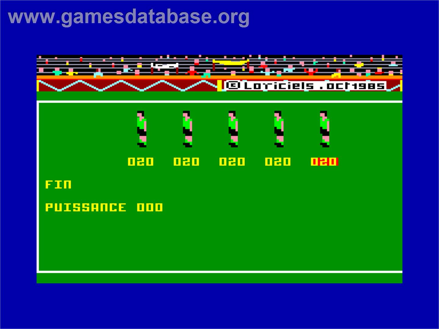 Marius Trésor Foot - Amstrad CPC - Artwork - In Game