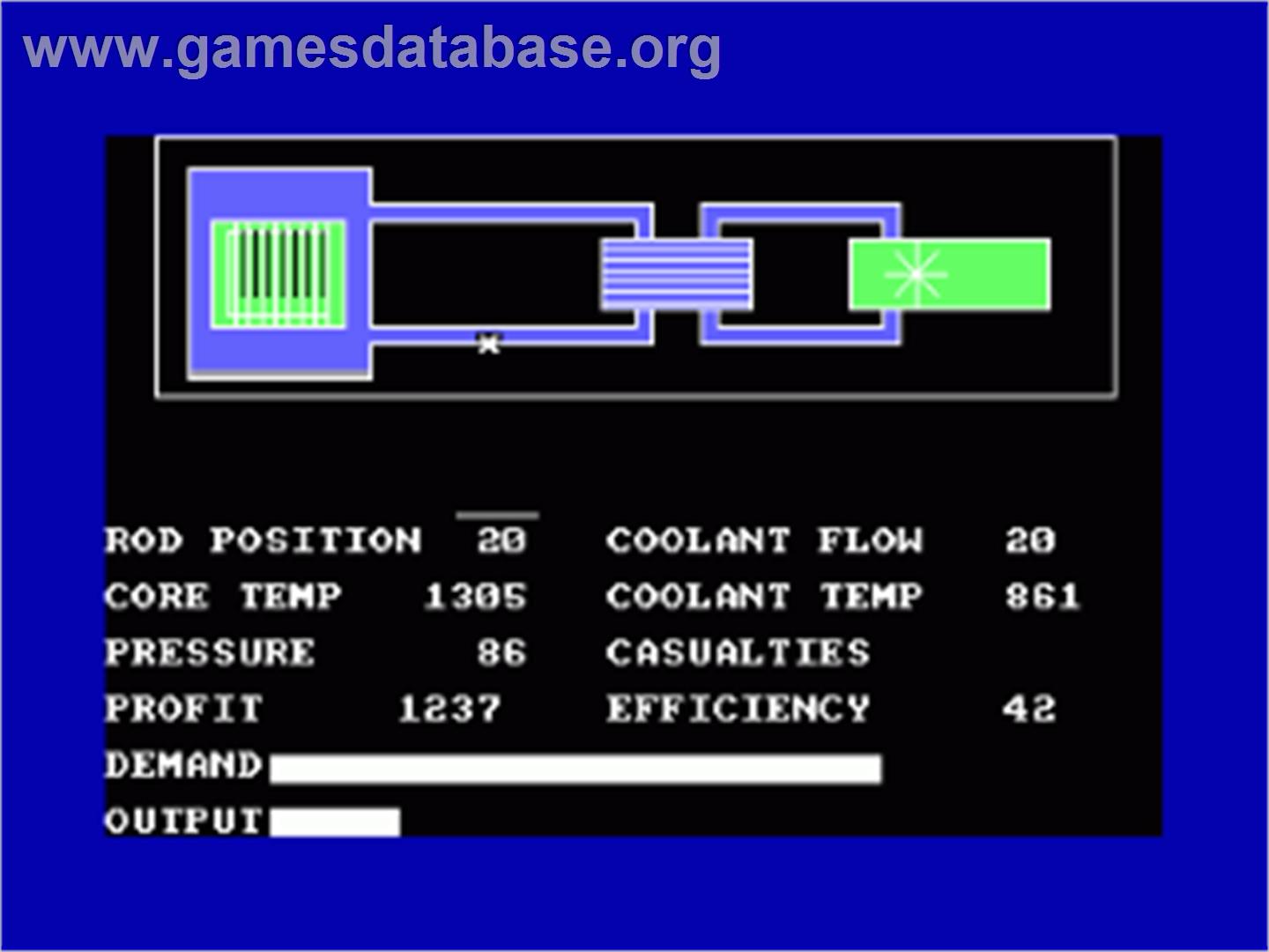 Meltdown - Control Reactor - Amstrad CPC - Artwork - In Game