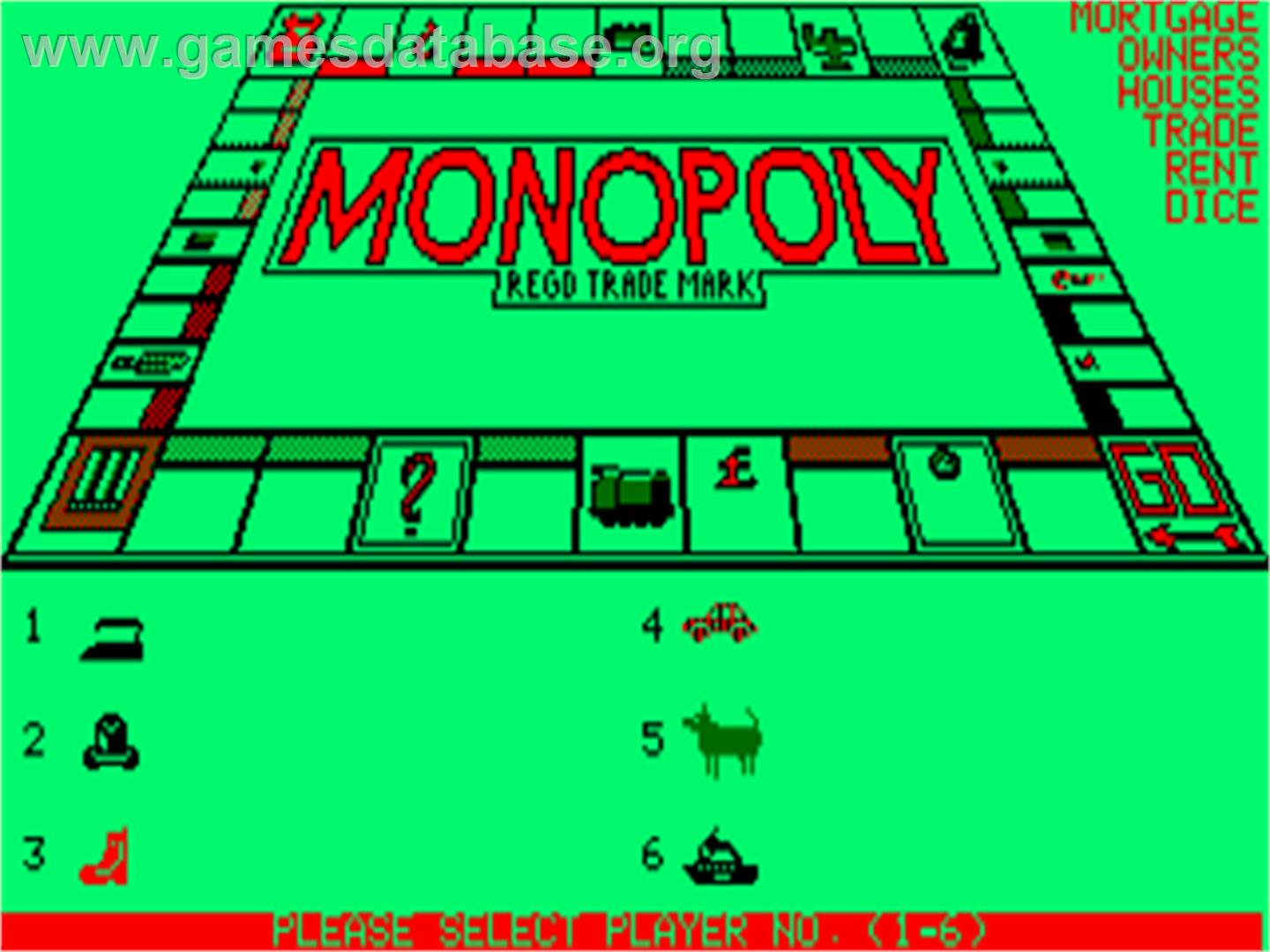 Monopoly - Amstrad CPC - Artwork - In Game