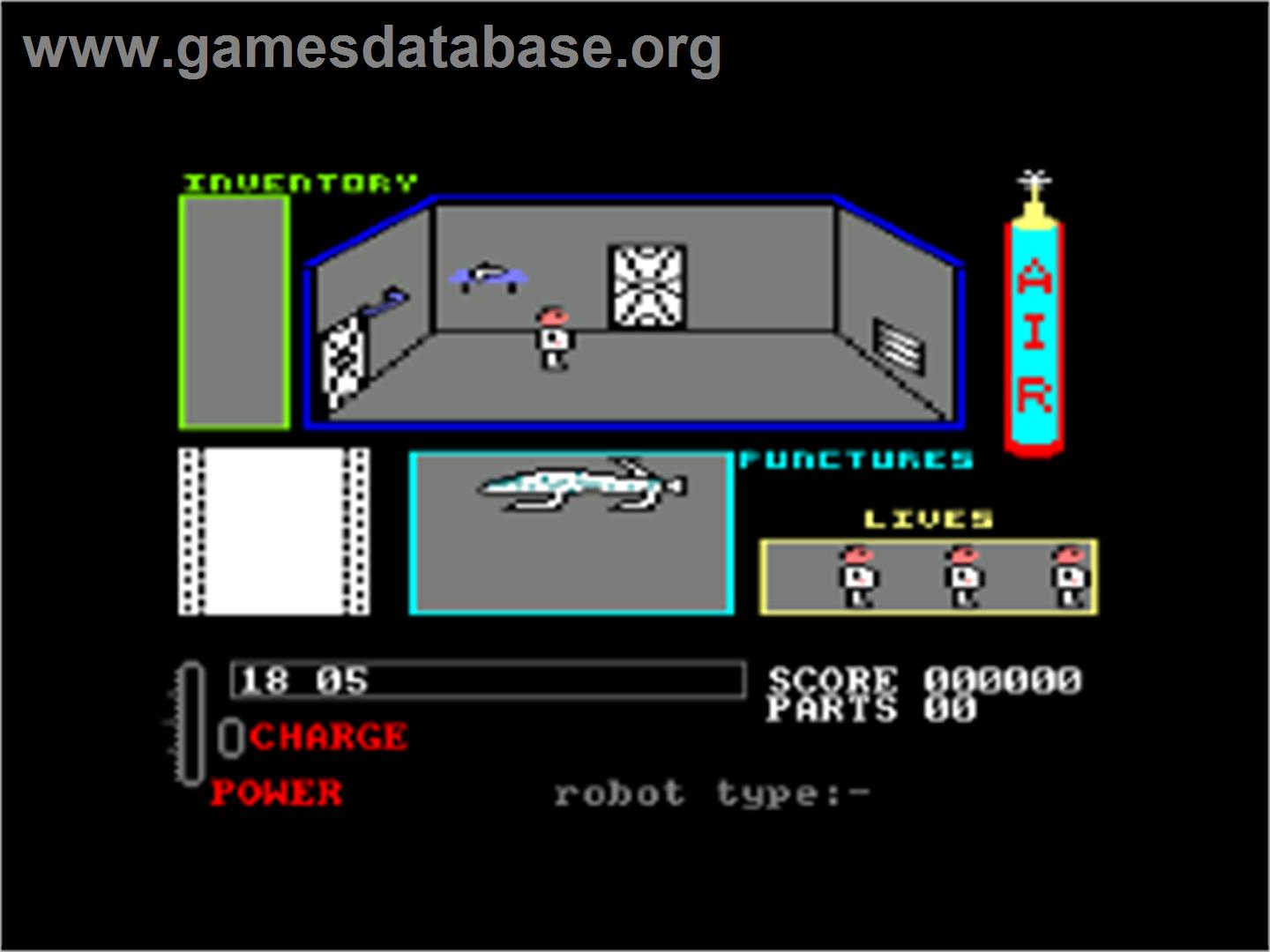 Muggins The Spaceman - Amstrad CPC - Artwork - In Game