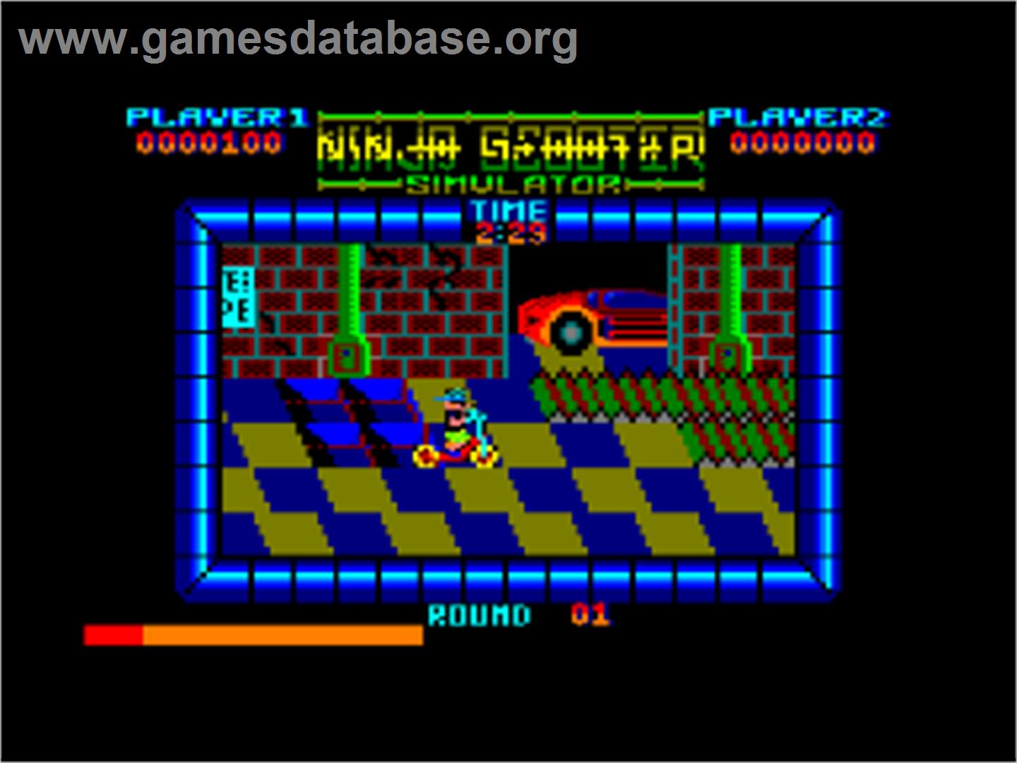 Ninja Scooter Simulator - Amstrad CPC - Artwork - In Game