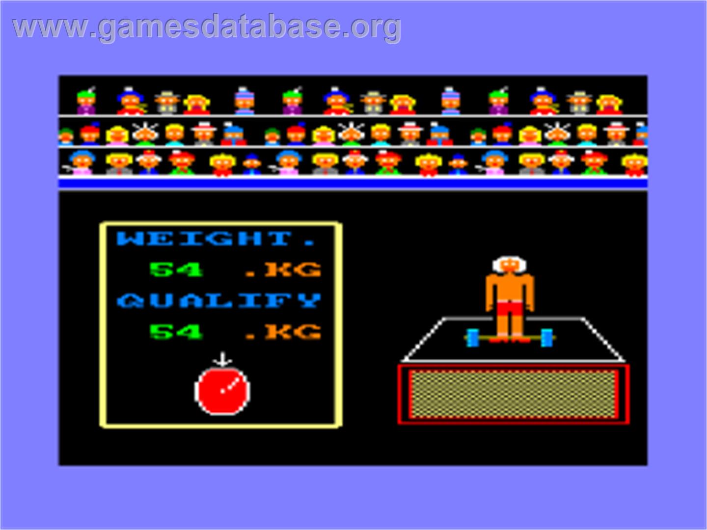 Olympiad '86 - Amstrad CPC - Artwork - In Game