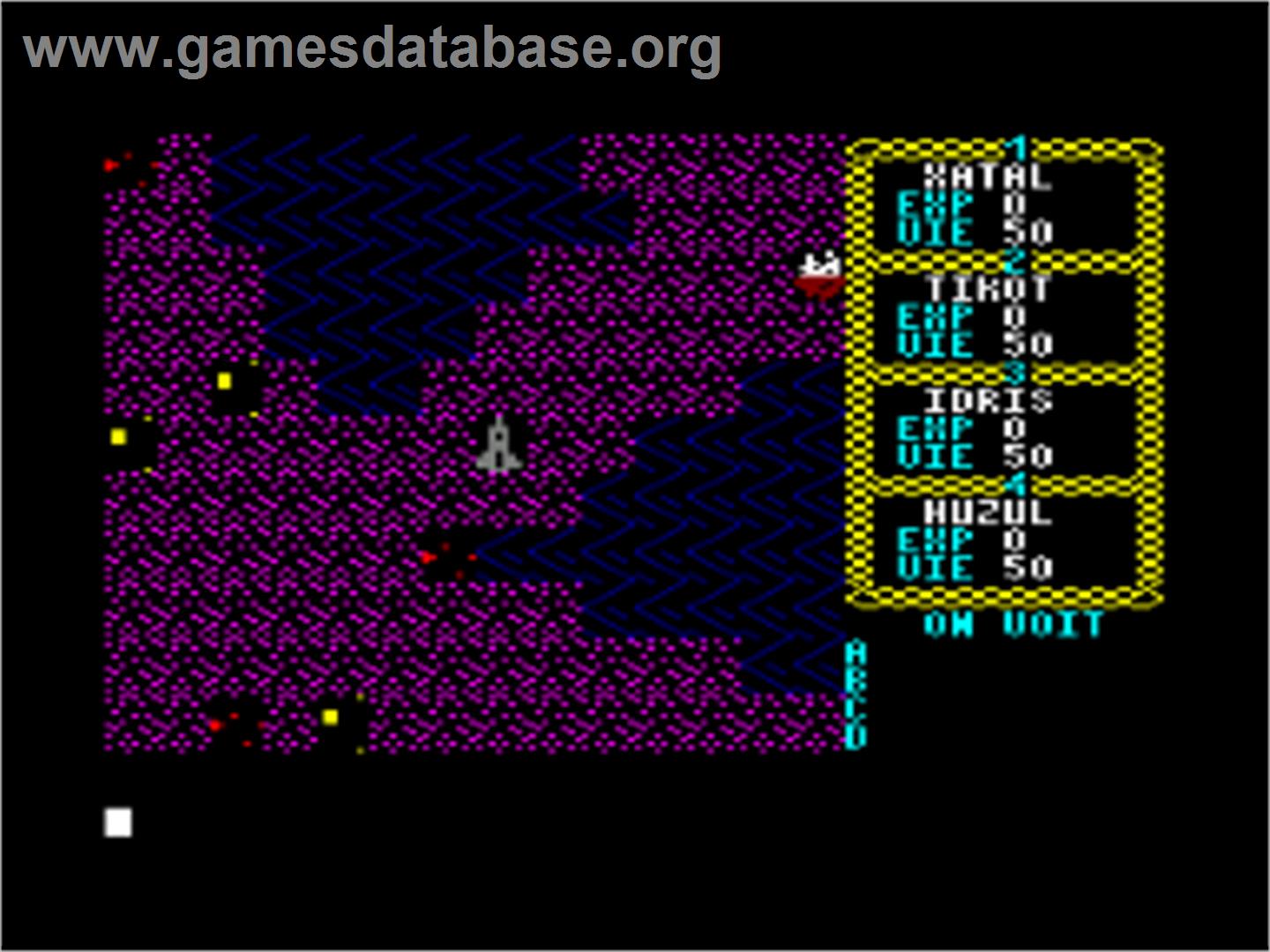 Omega Planete Invisible - Amstrad CPC - Artwork - In Game
