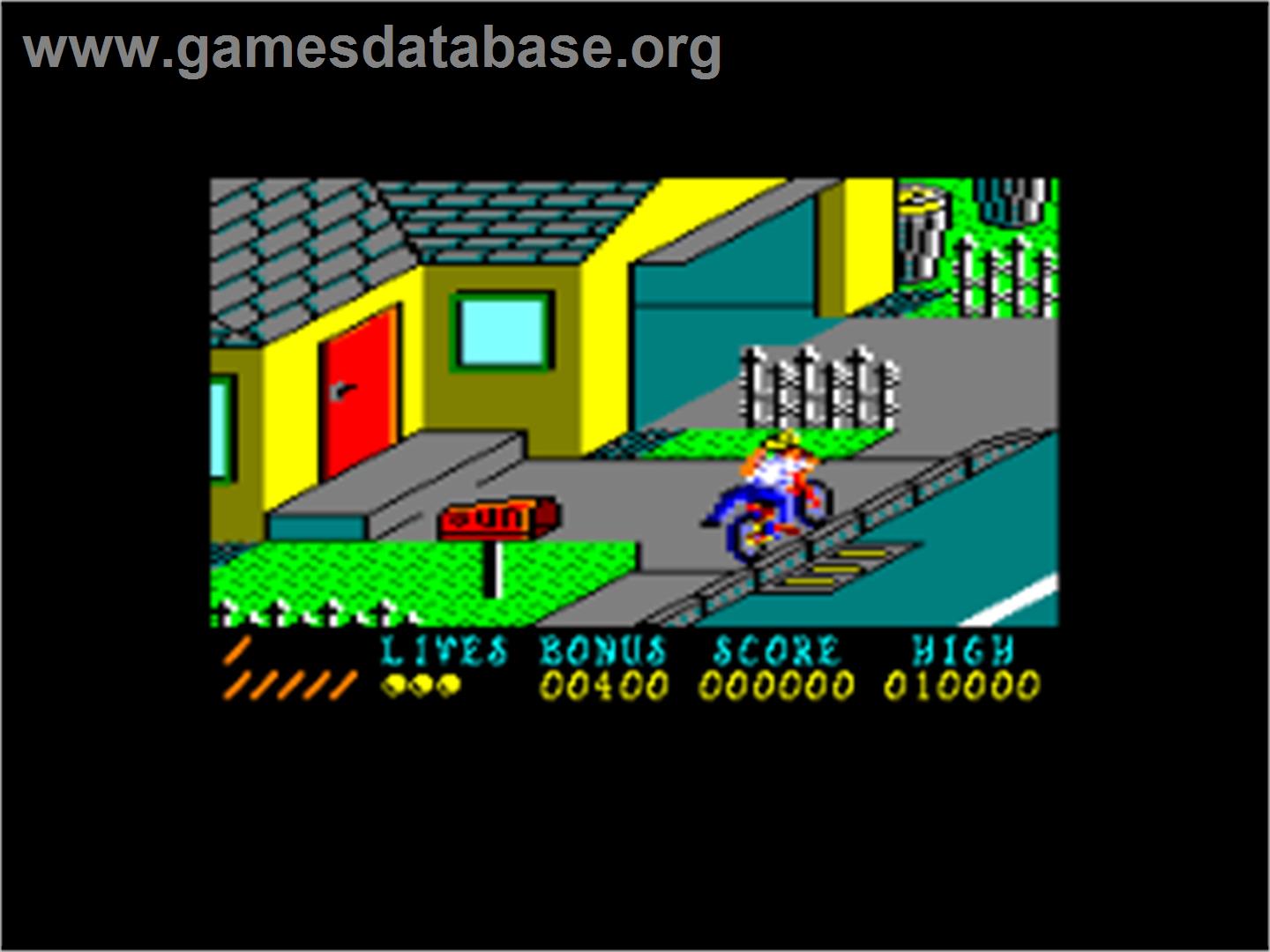 Paperboy - Amstrad CPC - Artwork - In Game