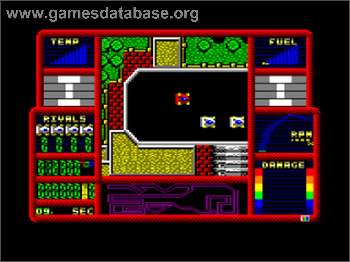 Rally Simulator - Amstrad CPC - Artwork - In Game