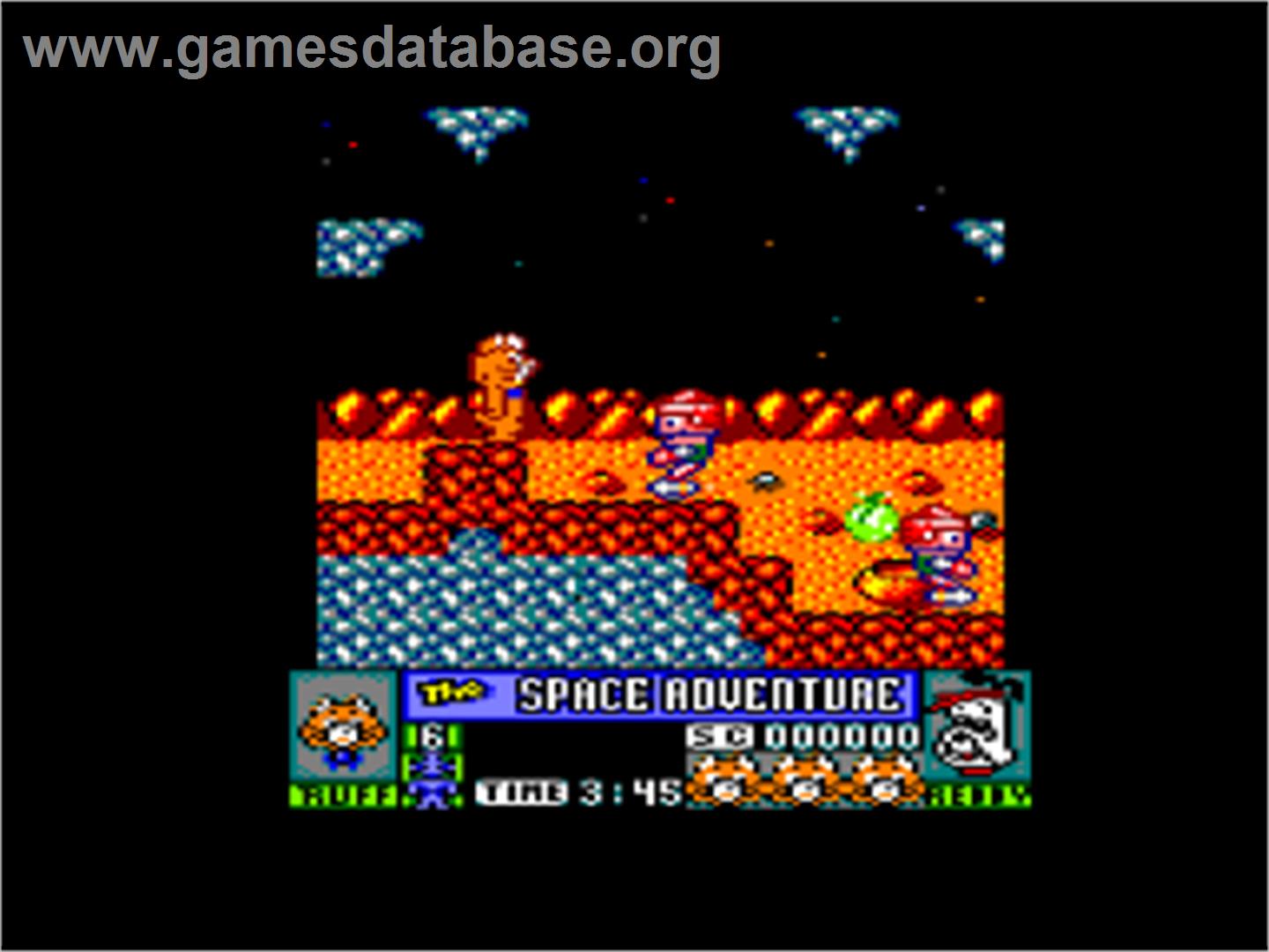 Ruff And Reddy In The Space Adventure - Amstrad CPC - Artwork - In Game