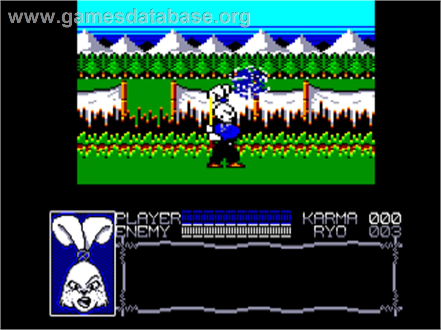 Samurai Warrior - The Battles of.... Usagi Yojimbo - Amstrad CPC - Artwork - In Game