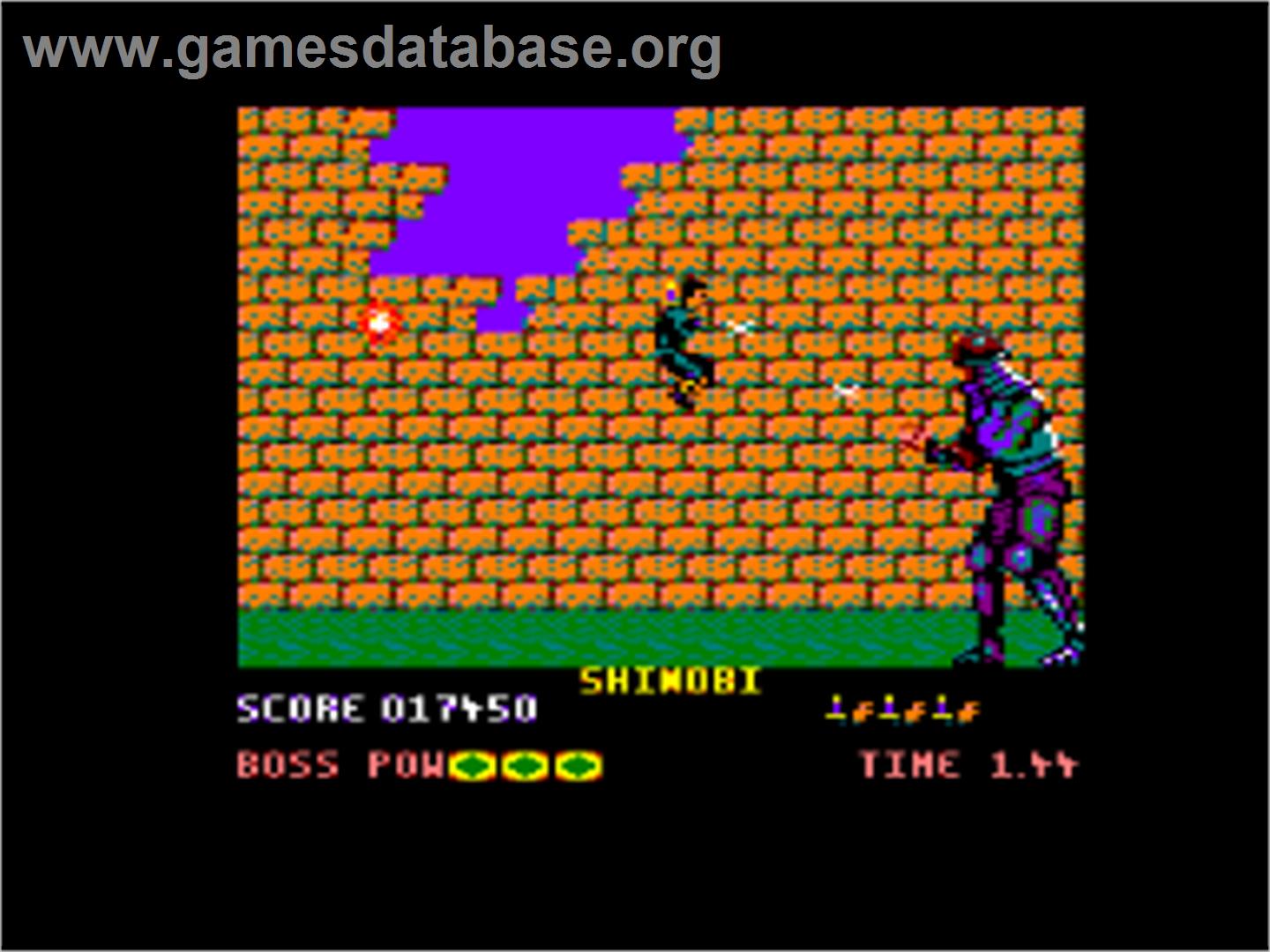 Shinobi - Amstrad CPC - Artwork - In Game