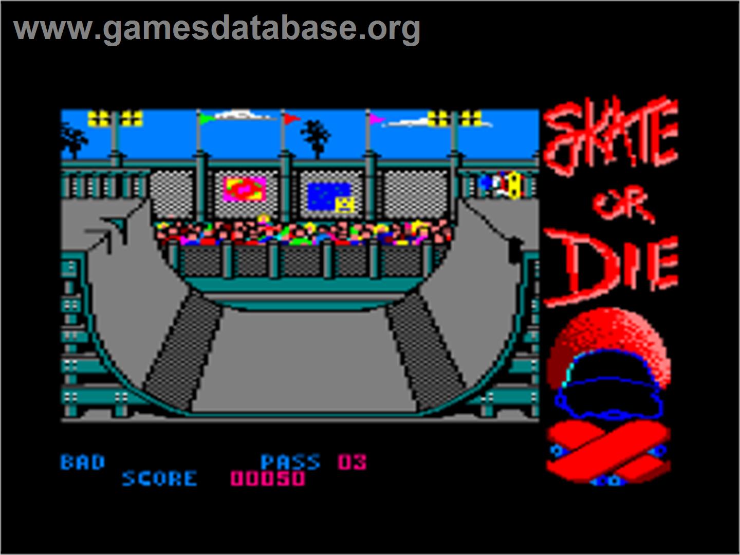 Skate or Die - Amstrad CPC - Artwork - In Game