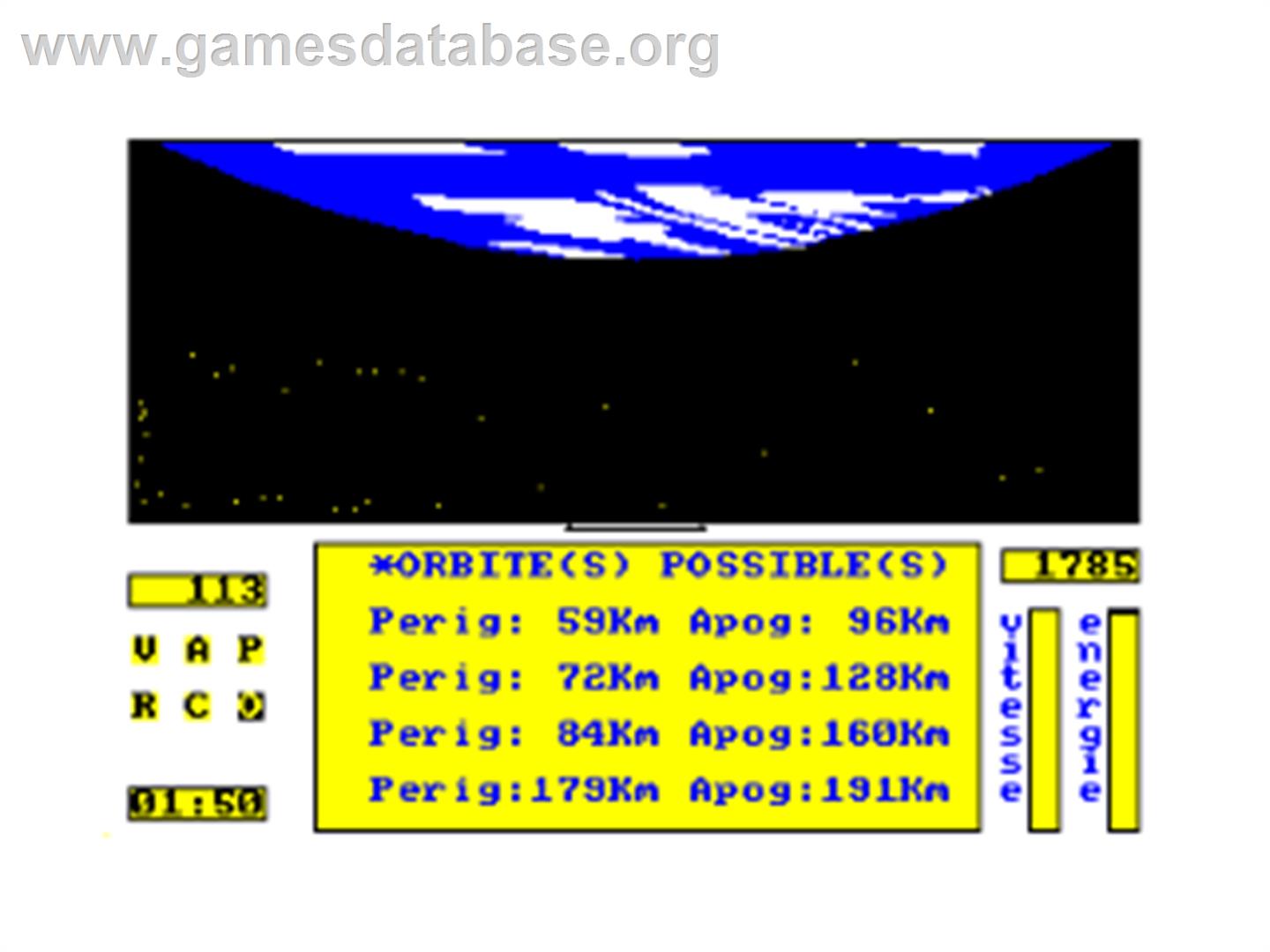 Space Shuttle Simulateur - Amstrad CPC - Artwork - In Game
