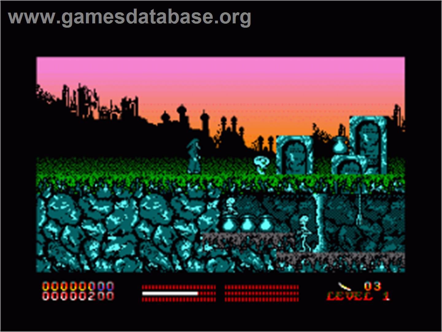 Stryker in the Crypts of Trogan - Amstrad CPC - Artwork - In Game